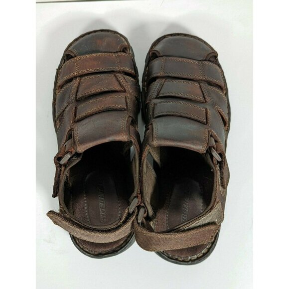Sketchers Mens Fishermen Comfort Leather Sandal  Chunky Y2K us9 - Picture 8 of 9